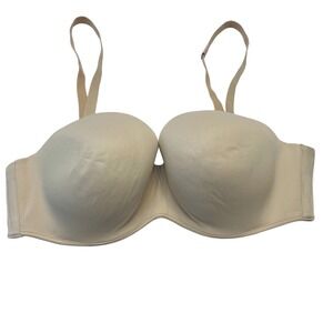 Cacique‎ Smooth Boost Strapless Bra Plus Size 40DD Beige Multi-Way Underwire NEW